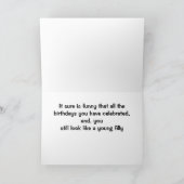 CARTE AVEC "TOUS" VOS ANNIVERSAIRES, VOUS ÊTES ENCORE UN (Intérieur)