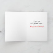 Carte ... avec tout mon coeur (Intérieur)