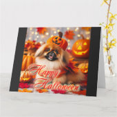 Carte avec un joli caillou (Fleur jaune)