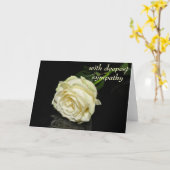 Carte Avec un Rose de crème Sympathie profonde (Fleur jaune)