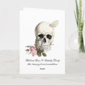 Carte Avec un rose entre mes dents (Dos)