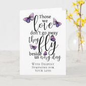 Carte Avec une citation de papillon de la plus profonde  (Fleur jaune)