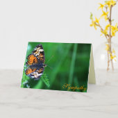 Carte Avec une conception de papillon de la plus profond (Fleur jaune)