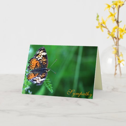 Carte Avec une conception de papillon de la plus profond (Fleur jaune)