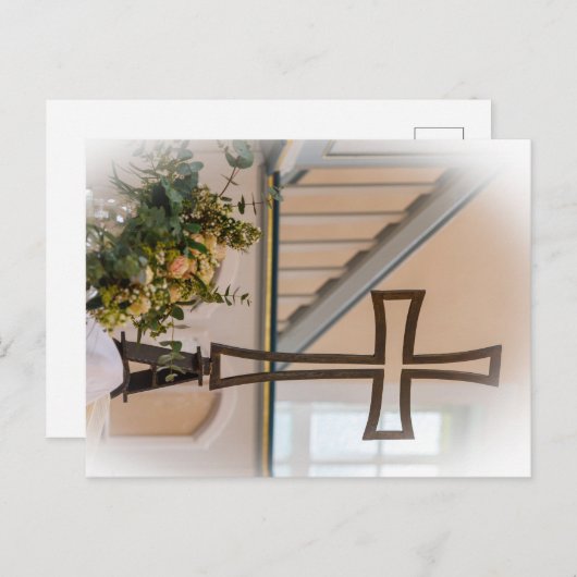 Carte avec une croix  (Devant / Derrière)