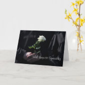 Carte Avec une profonde sympathie (Fleur jaune)