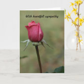 Carte Avec une profonde sympathie (Fleur jaune)