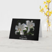 Carte Avec une profonde sympathie (Fleur jaune)