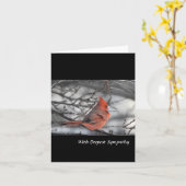 Carte Avec une profonde sympathie (Fleur jaune)