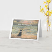 Carte Avec une profonde sympathie (Fleur jaune)