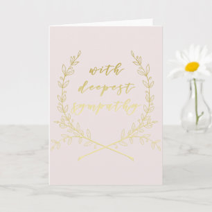 Carte Avec une profonde sympathie - Condolence rose