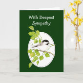 Carte Avec une profonde sympathie, le confort des écritu (Fleur jaune)