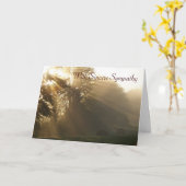 Carte Avec une sincère sympathie (Fleur jaune)