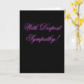 Carte Avec Une Sympathie Profonde ! (Fleur jaune)