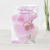 Carte Avec Une Sympathie Profonde - Belle Orchidée Rose (Devant)