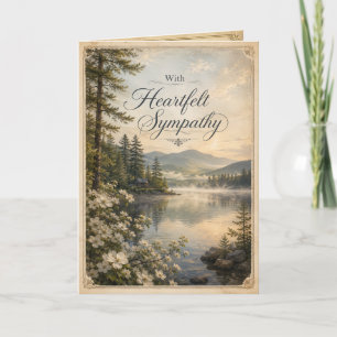 Carte Avec une sympathie sincère Lac paisible de Nouvell