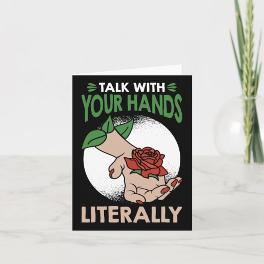 Carte Avec Vos Mains Liternique Langue Signale Américain (Devant)