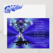 Carte Avent, Weihnachten, Gedicht auf Deutsch (Devant / Derrière)