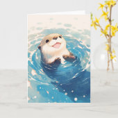 Carte Aventure aquatique adorable (Fleur jaune)