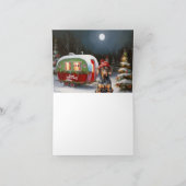 Carte Aventure de Noël du Doberman d'hiver Caravane (Intérieur)