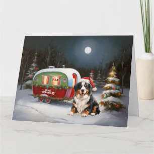 Carte Aventure de Noël en caravane de montagne bernoise