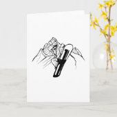 Carte Aventure en montagne en snowboard (Fleur jaune)