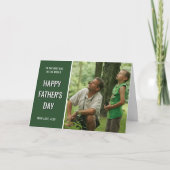 Carte Aventure papa | Green Photo Happy Fête des pères (Devant)