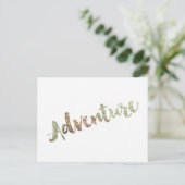 Carte Aventure Typographie Carte postale (Debout devant)