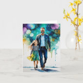 Carte "Aventures avec papa" - Une Fête des pères joyeuse (Fleur jaune)