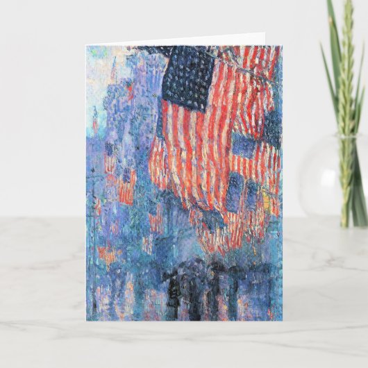 Carte Avenue dans la pluie par Frederick Childe Hassam (Devant)