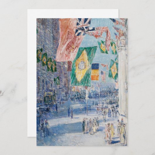 Carte Avenue des Alliés | Childe Hassam (Devant / Derrière)