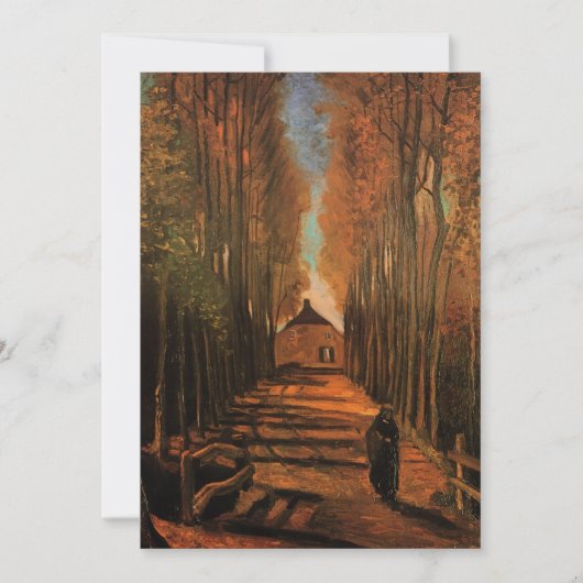 Carte Avenue des peupliers à l'automne par Vincent van G (Devant)