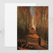 Carte Avenue des peupliers à l'automne par Vincent van G (Devant / Derrière)