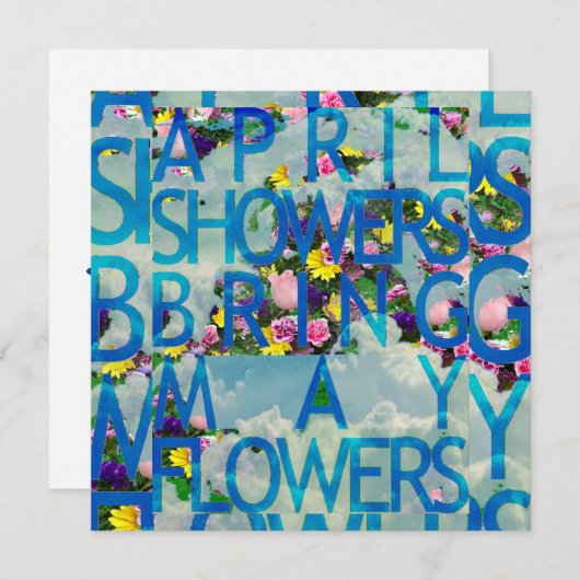 Carte averses d'avril (Devant / Derrière)