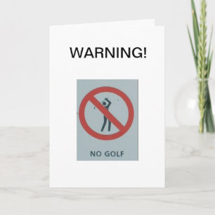Carte AVERTIR ! No golf