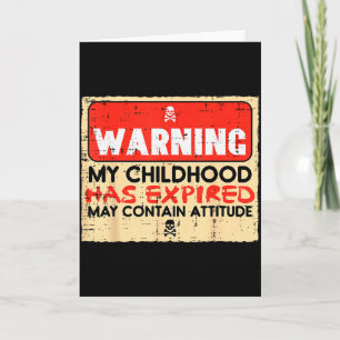 Carte Avertissement 18e anniversaire Enfance expirée 18