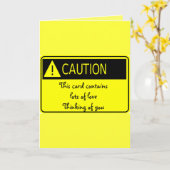 Carte Avertissement attention_ (Fleur jaune)