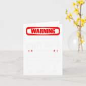 Carte Avertissement Cette Personne A L'Esprit Mal Tourné (Fleur jaune)