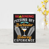 Carte Avertissement Dans Le Bartender Funny Sarcastic Ba (Fleur jaune)