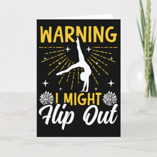 Carte Avertissement de Cheer Cheerleading Je pourrais ba