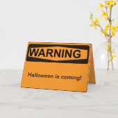 Carte Avertissement d'Halloween (Fleur jaune)