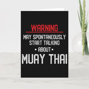 Carte Avertissement drôle de Muay Thai - Nak Muay, Gif d