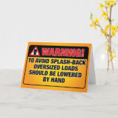 Carte AVERTISSEMENT - Évitez de faire un retour en arriè (Fleur jaune)