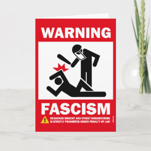 Carte Avertissement : fascisme