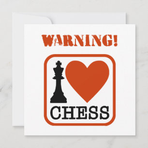 Carte Avertissement ! J'aime les échecs