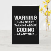 Carte Avertissement Je Peux Commencer À Coder Médicale C (Fleur jaune)