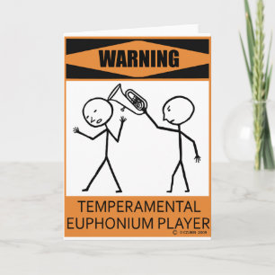 Carte Avertissement Joueur euphonique Temperamental