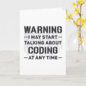 Carte Avertissement Médicale Coder Je Peux Commencer À C (Fleur jaune)