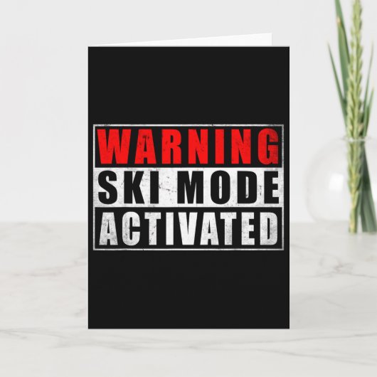 Carte Avertissement Mode Ski Activé 1 (Devant)