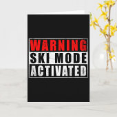 Carte Avertissement Mode Ski Activé 1 (Fleur jaune)